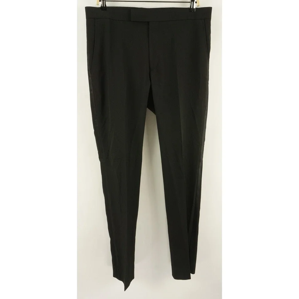 New $135 Kenneth Cole Reaction‎ Men's 35 x 33 Slim Black Techni-Cole Suit Pants
